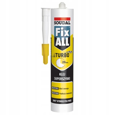 SOUDAL KLEJ USZCZELNIACZ HYBRYDOWY FIX ALL TURBO BIAŁY 290 ml.