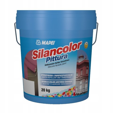 MAPEI FARBA FASADOWA SILIKONOWA SILANCOLOR PITTURA 20kg