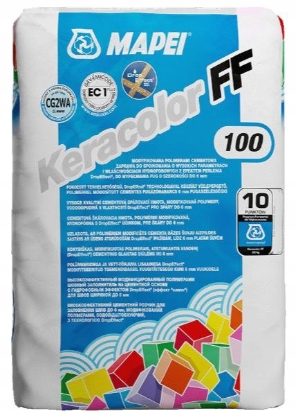 MAPEI FUGA CEMANTOWA KERACOLOR FF 20kg 100 BIAŁA