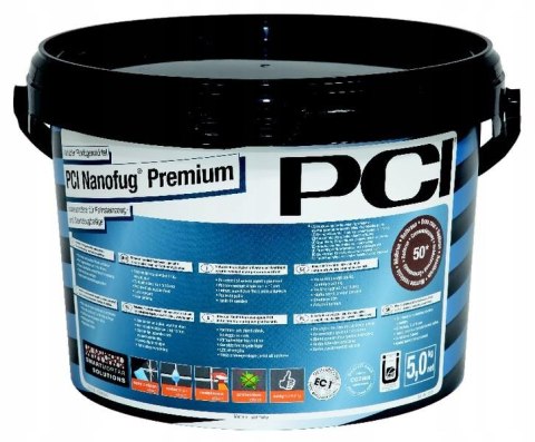 PCI NANOFUG PREMIUM ELASTYCZNA FUGA CEMENTOWA 43 PERGAMON 5 kg.