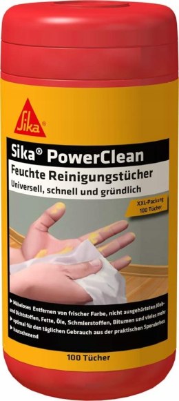 SIKA POWERCLEAN NAWILŻANE CHUSTECZKI MOCNO CZYSZCZĄCE 100 szt.