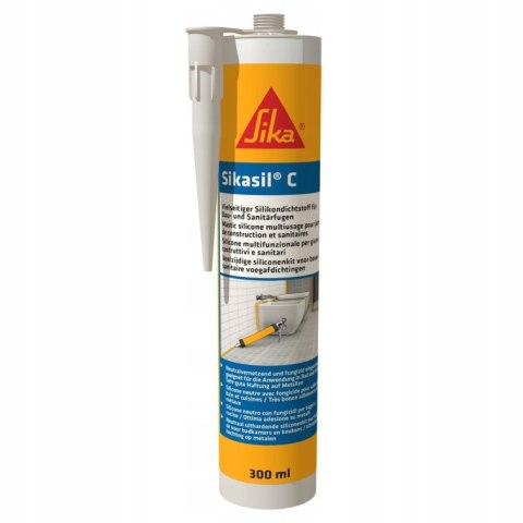 SIKA SIKASIL C SILIKON SANITARNY BIAŁY 300 ML.